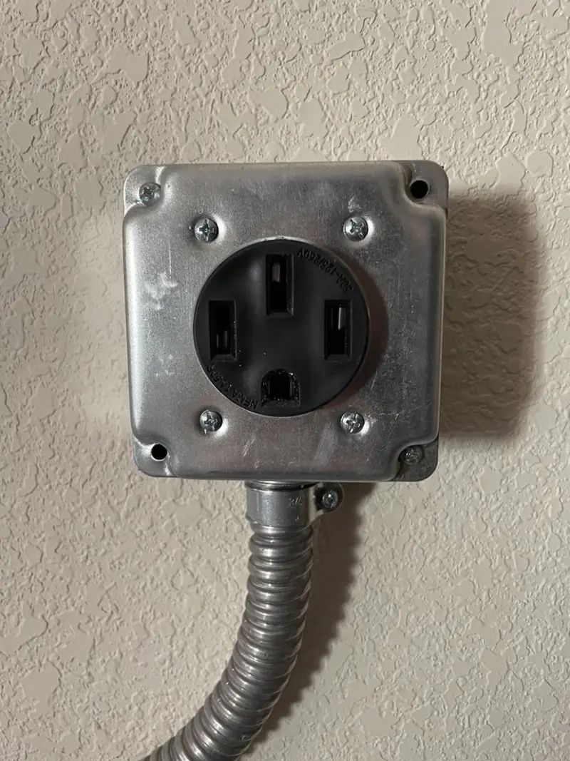 NEMA 14-50 outlet installed for Electrical Panel Upgrade in Cutten